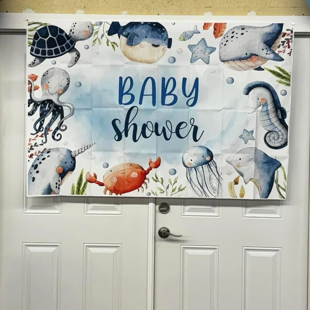 Under The Sea Baby‎ Shower Backdrop Ocean Decorations Photography Background